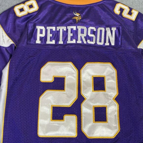 Adrian Peterson #28 Minnesota Vikings NFL Reebok On Field Jersey Adult S/Youth L - Picture 9 of 9